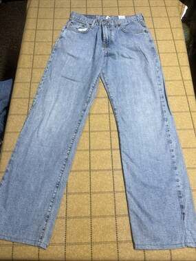 VTG 90s Lucky Brand Dungarees Jeans Made in USA 28x30 Acid Wash Hemmed